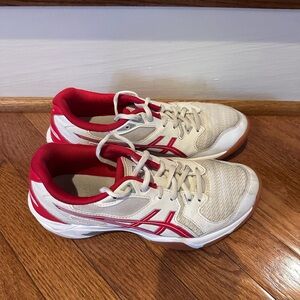 ASICS Women’s Gel-Rocket 10 Indoor Court Shoes, White/Classic Red, Size 7